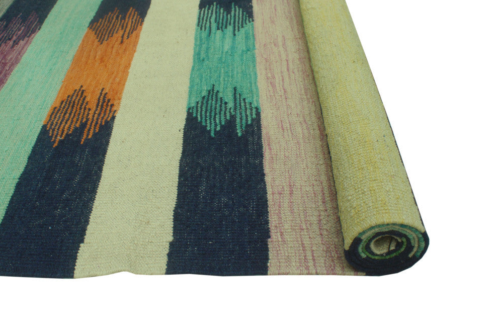 Winchester Kilim Hring Navy/Ivory Runner, 2'11x9'8