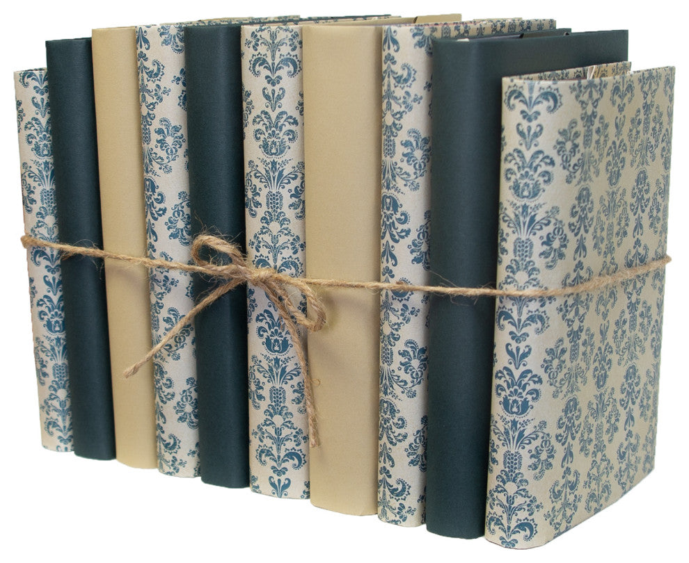 Decorative Books - Forest Mist Paper Wrapped Book Bundle - 1 foot of Green Books