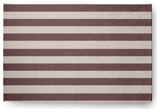 Stripes Americana Chenille Area Rug, Red, 4'x6'