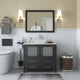 Vanity Art Vanity Set With Vessel Sink, Espresso, 36", Led Touch-Switch Mirror