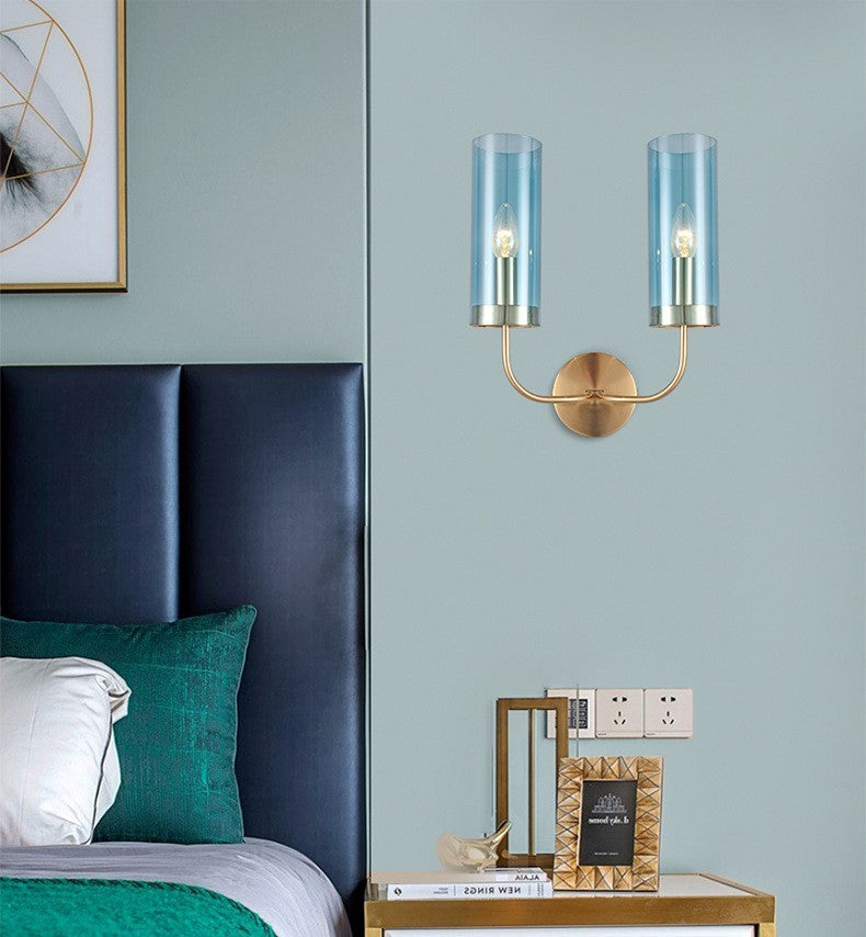 Modern Wall Lamp in European Style for Living Room, Bedroom, Blue