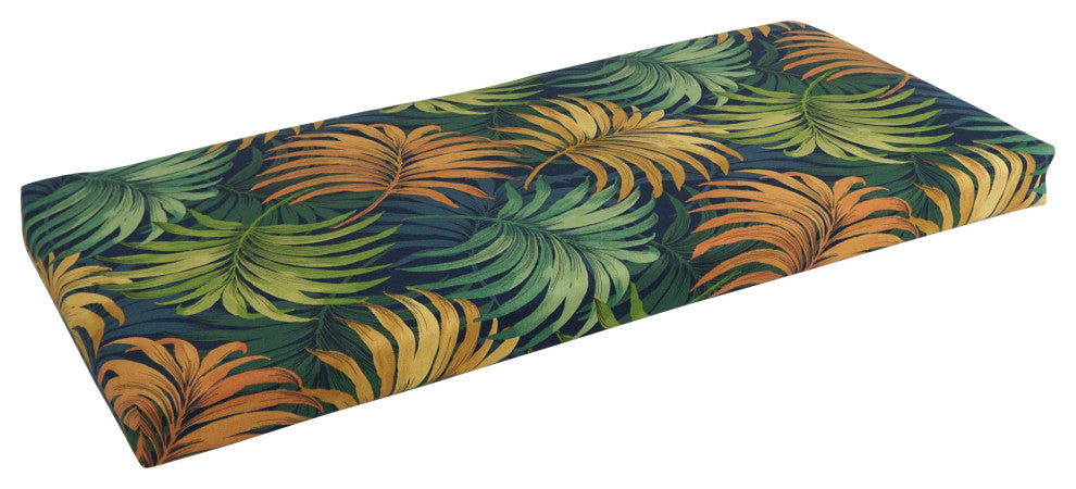 40"X19" Patterned Outdoor Spun Polyester Loveseat Cushion, Laperta Monsoon