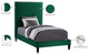 Harlie Velvet Upholstered Bed, Green, Twin