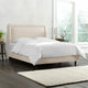Ana Upholsterd Border Bed, Linen Talc, Full