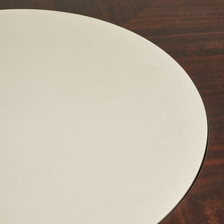 Paris Chic Round Dining Table - Porcelain/Espresso