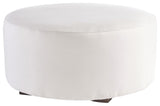 Round Cocktail Ottoman, Cayenne