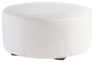 Round Cocktail Ottoman, Cayenne