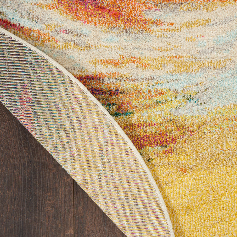 Nourison Home 5'' Round Celestial Multi-Color Colorful Area Rug