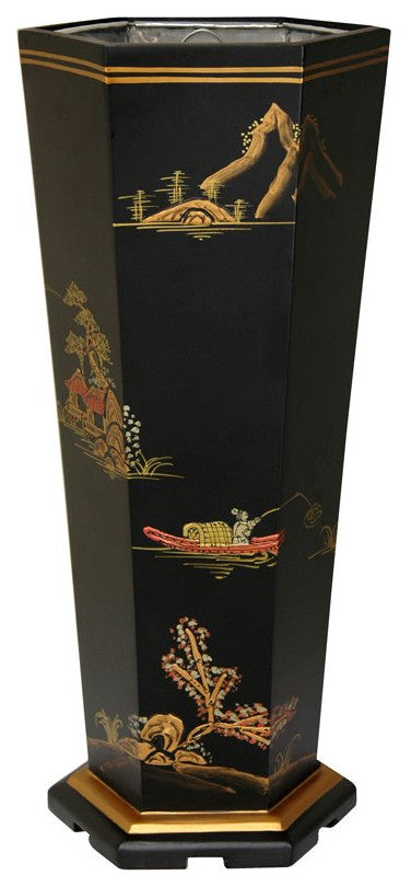 Black Landscape Umbrella Stand