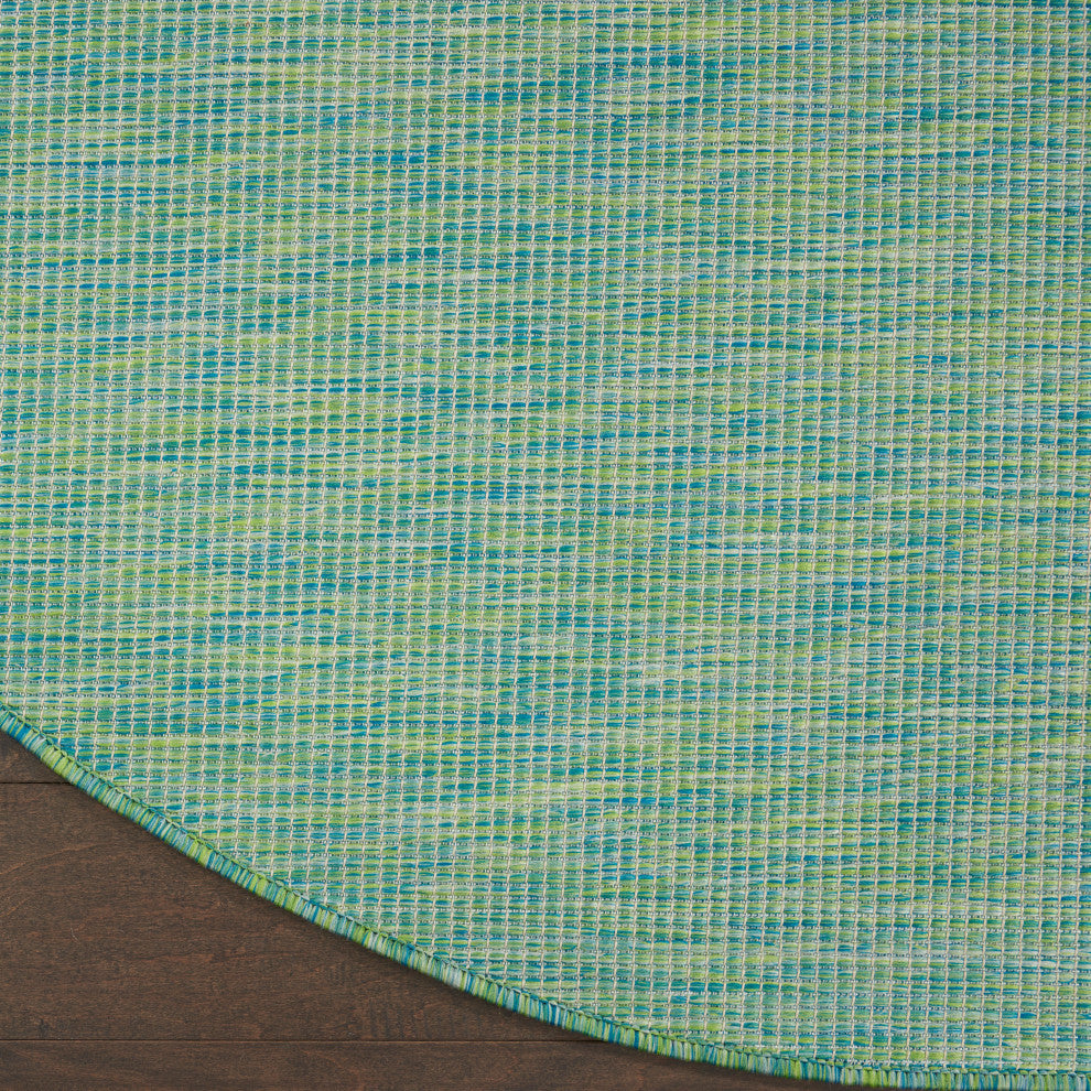Nourison Positano Contemporary Area Rug, Blue/Green, 6'xround