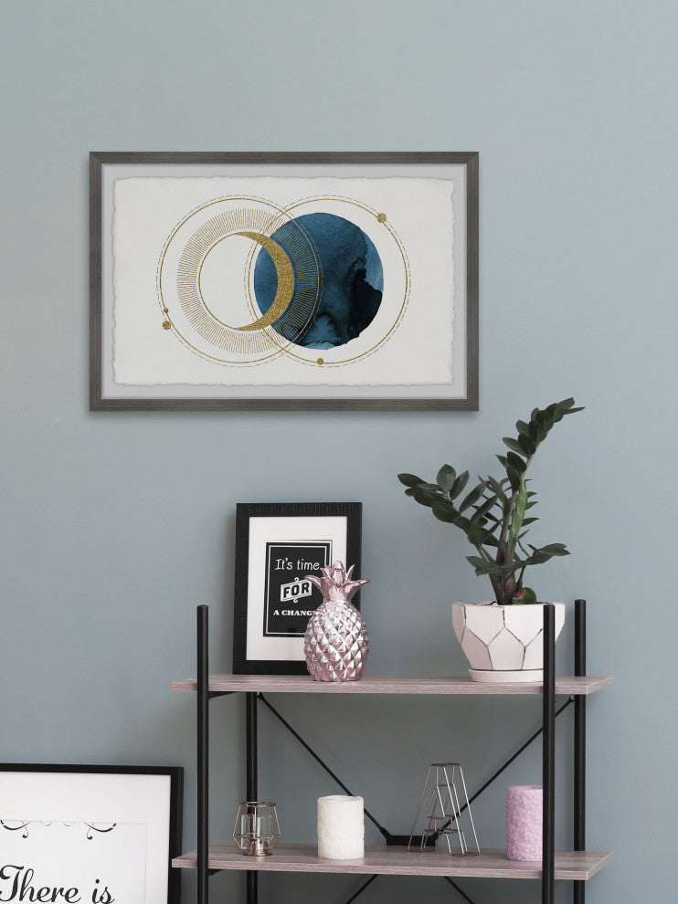 "Earth's Moon" Framed Painting Print, 36x24