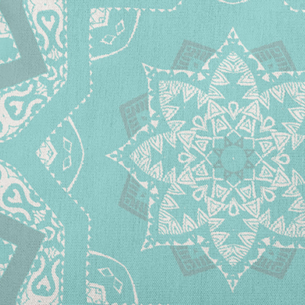 18" x 18" Shawl Decorative Indoor Pillow, Wave Top Blue
