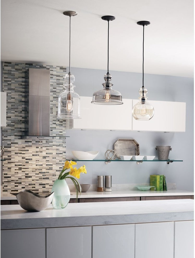 Progress Lighting P5333-09 Staunton 1-Light Pendant, Brushed Nickel