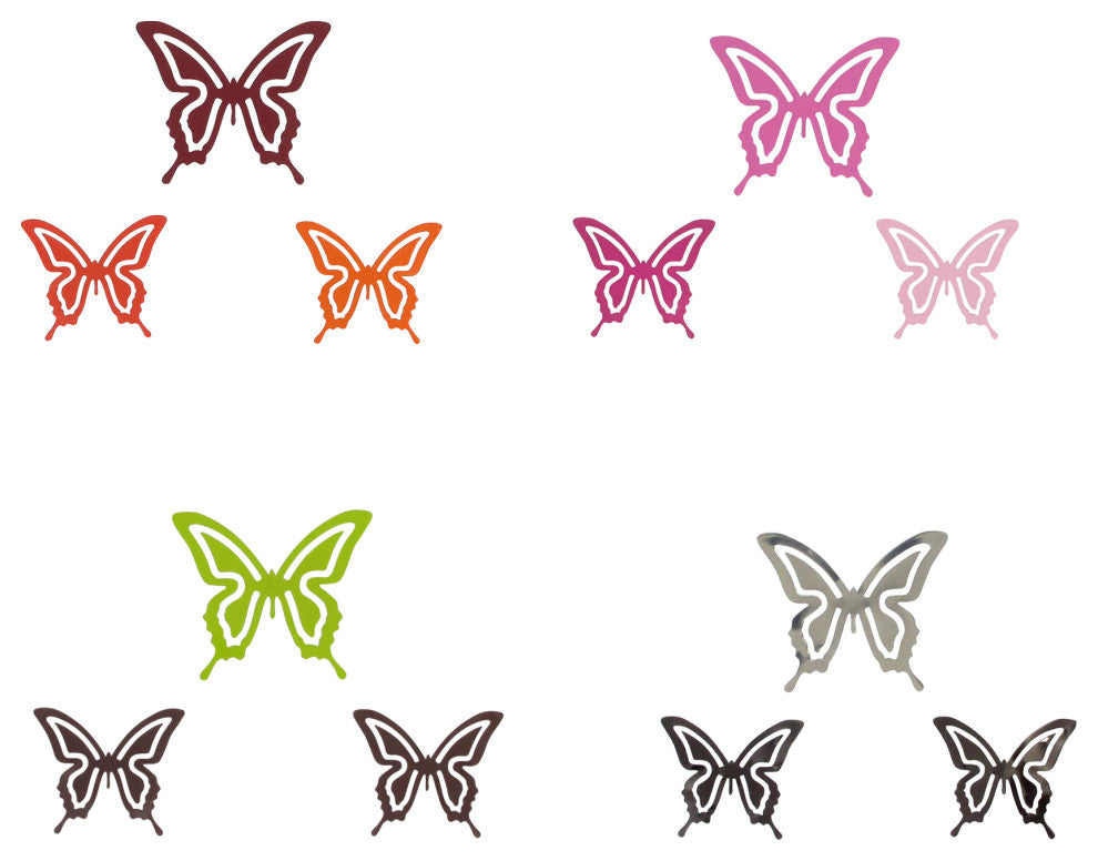 Metal Butterfly With Magnet Luzia 6 pieces