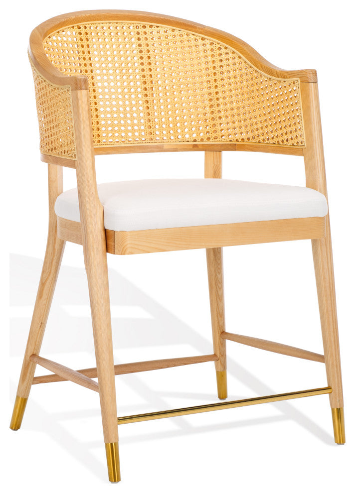 Safavieh Couture Rogue Rattan Counter Stool, Black