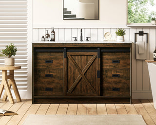 Home Living 54" Single Bathroom Vanity, Expresso