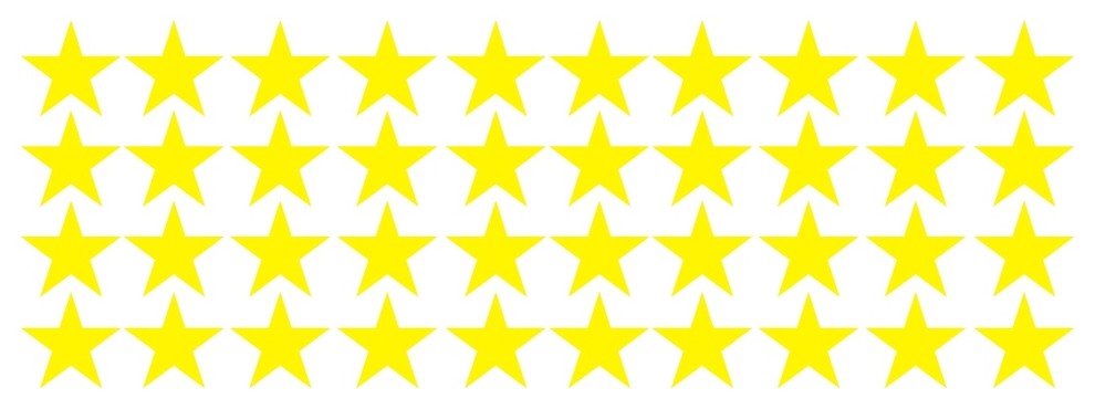 Stars Pattern Wall Decal, 2", Chocolate