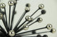 Black and Silver Metal Bursting Star Spiked Decorative Table Orbs Set of 3