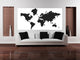 Studio Map Mural, Black Scallop, Wallpaper, 3 Panels, 107"x52"