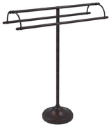 Free Standing Double Arm Towel Holder, Venetian Bronze