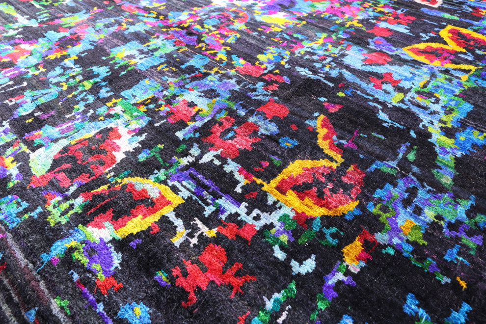 Persian Hand-Knotted Silk Rug 7' 10" X 9' 10" Q6800
