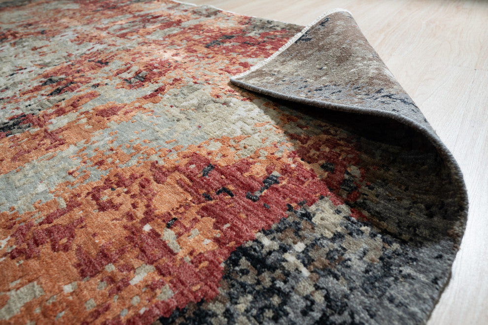 GRAY Contemporary Abstract Galaxy Area Rug