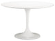 Tulip Table White Fiberglass Dining Table, 43"