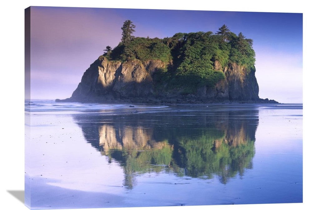 "Abbey Island Looms Over Ruby Beach, Olympic National Park, Washington" Artwork