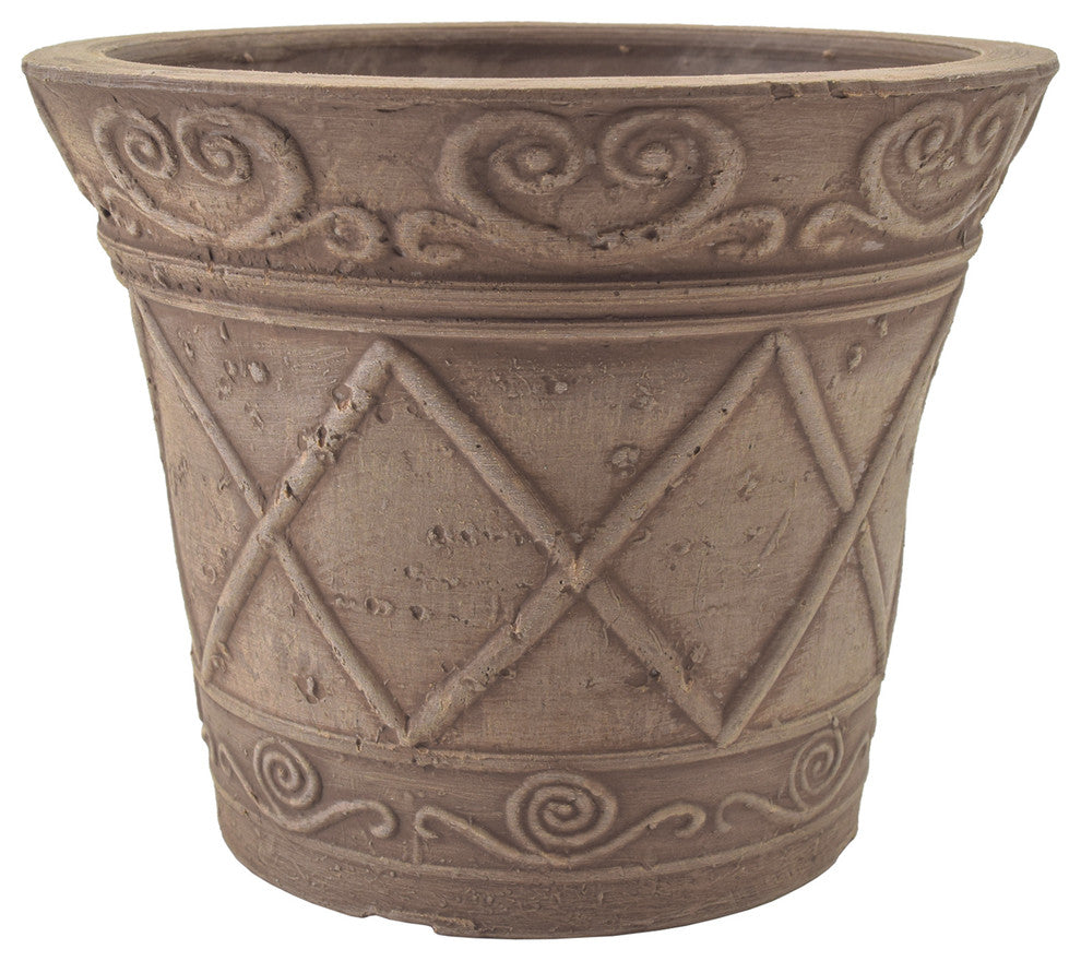 Scroll Grower Pot, Taupe