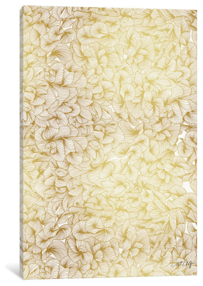 "Abstract Pattern Gold Artprint" by Cat Coquillette, 40x26x1.5