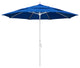 11' Matted White Collar Tilt Crank Aluminum Umbrella, Royal Blue Olefin