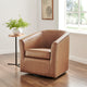 Ernest PU Swivel Accent Arm Chair, Vintage Cider
