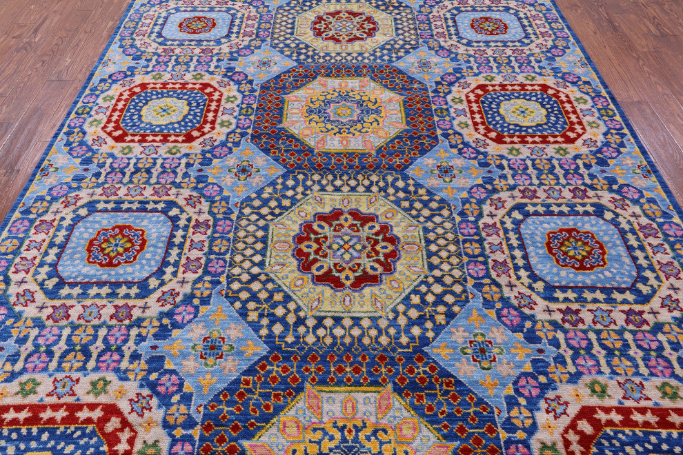 Handmade Mamluk Wool Rug 8' 2" X 10' 5" - Q15394