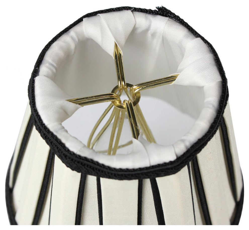 Black Eggshell Chandelier Clip-On Premium Lampshade 3"x5"x4.5"