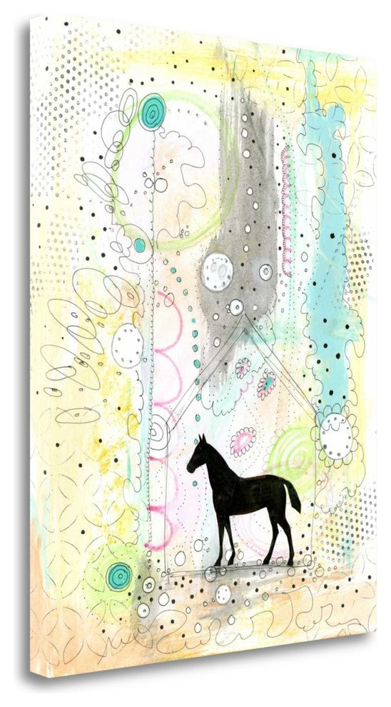 "Horse Barn" By Sarah Ogren, Giclee Print on Gallery Wrap Canvas, Ready to Hang