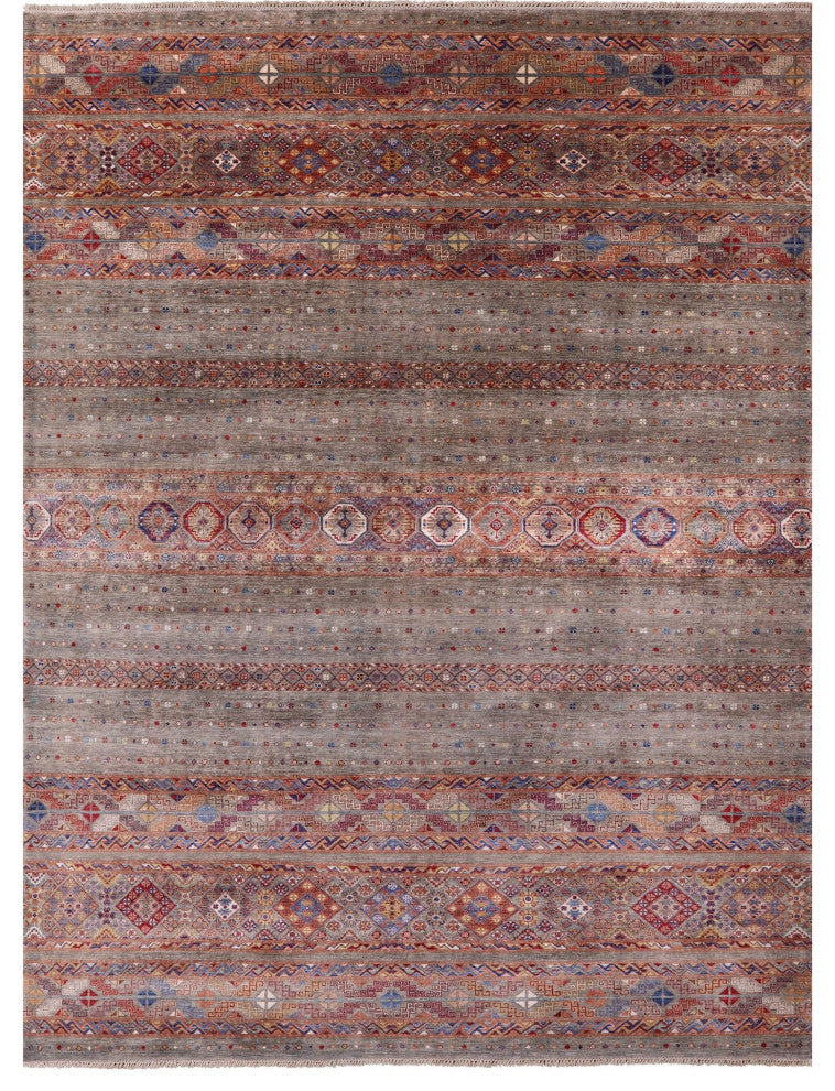 Super Kazak Khorjin Hand-Knotted Rug 9' 0" X 11' 10" Q7729