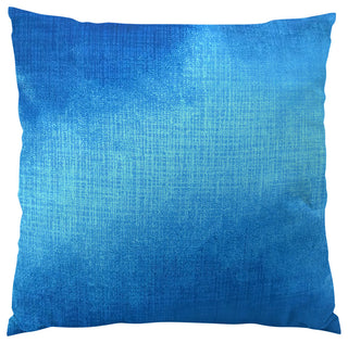 Plutus Lumiere Azure Handmade Throw Pillow, Double Sided 22"x22"
