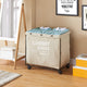 Danya B. Army Canvas Laundry Hamper on Wheels