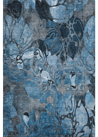 Premium Machine Washable Mayfield AMF558 Blue 2'6" x 3'10" Rug