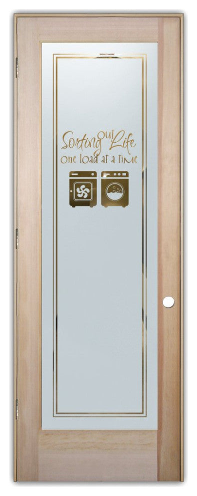 Laundry Door - Sorting Out Life Washer Dryer - Douglas Fir (stain grade) -...