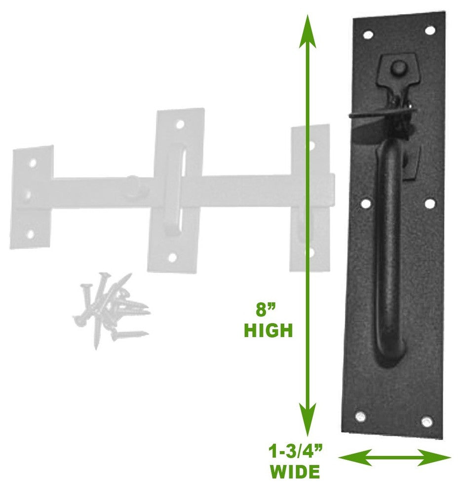 Iron Gate Latch Norfolk Gate Lock Black Iron Pack of 2 |