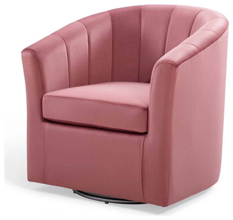 Armchair Accent Chair, Velvet, Pink, Modern, Living Lounge Hotel Hospitality