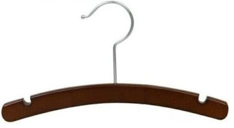 Walnut Wooden Baby Hanger 10", Set of 25