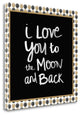 "Moon - Gold And Black" By Linda Woods, Giclee Print on Gallery Wrap Canvas