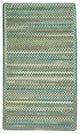 Capel Kill Devil Hill Dark Green 0210_280 Braided Rugs - 5' 6" X 5' 6" Cross Sew
