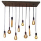 10 Pendant Wood Chandelier