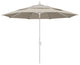 11' Aluminum Umbrella Collar Tilt Matted White, Olefin, Woven Granite