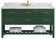 Parker 60" Single Sink Bath Vanity, Lafayette Green 2" Viola Brown
