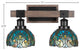 Tacoma 2-Light Bath Bar, Turquoise Cypress Art