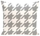 Houndstooth Geometric Print Outdoor Pillow, Classic Gray, 18"x18"